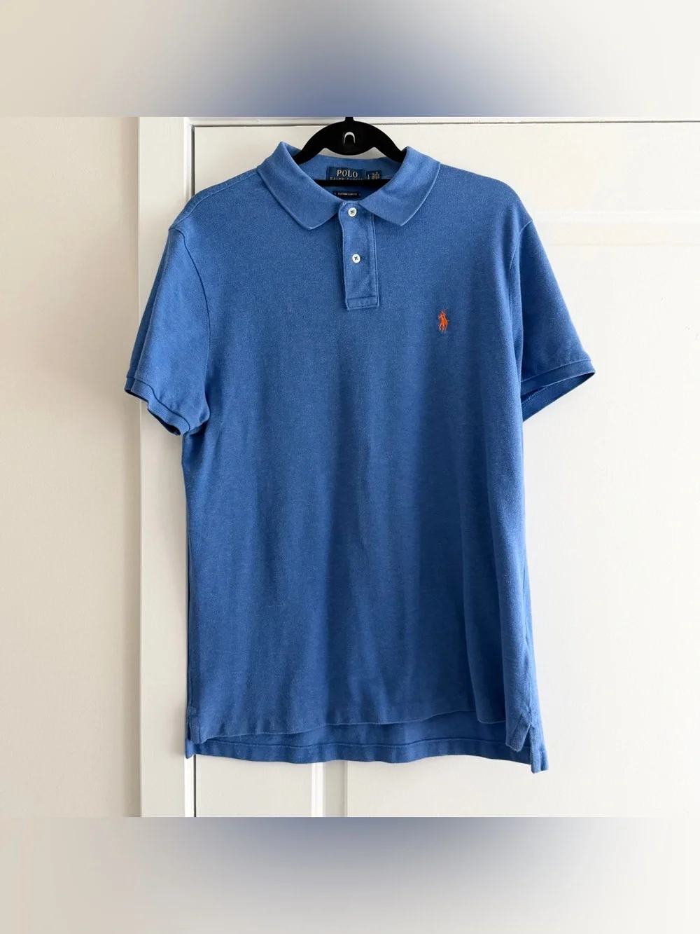 Polo Ralph Lauren Blue Short Sleeve Cotton Custom Slim Shirt